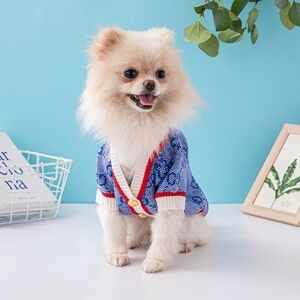 Stylish Blue Dog Sweater
